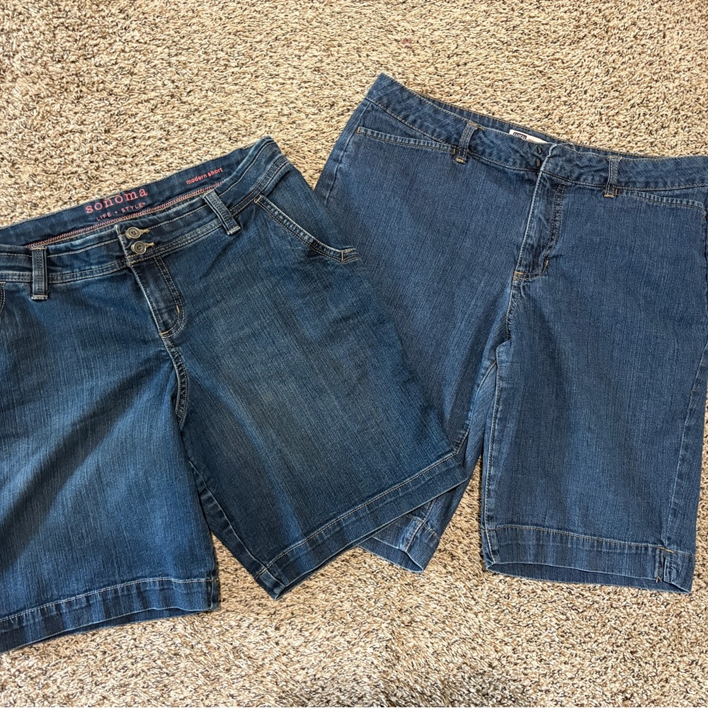 Denim Shorts Duo - Classic Blue Jean Shorts